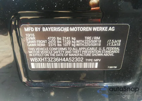 2017 BMW X1 xDrive28I from USA, damaged, VIN WBXHT3Z36H4A52302